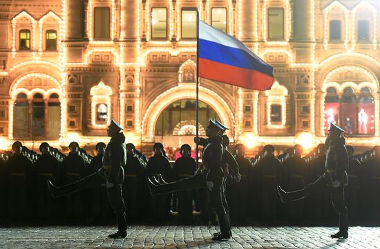 Victory Day parade rehearsal on Red Square