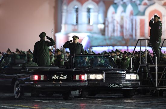 Victory Day parade rehearsal on Red Square
