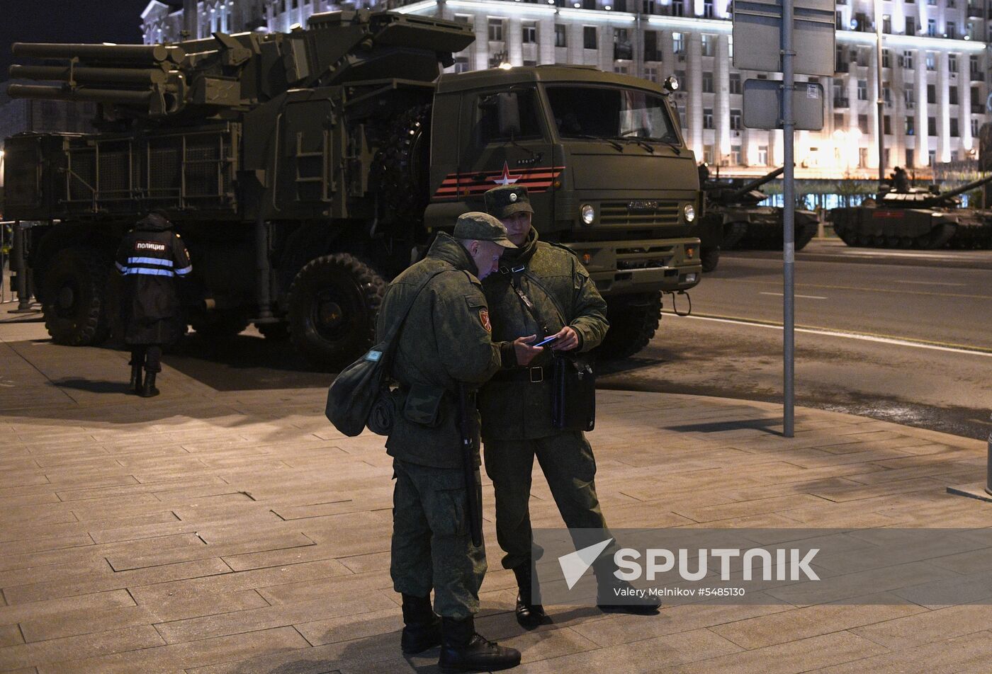 Victory Day parade rehearsal on Red Square