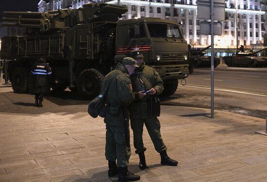 Victory Day parade rehearsal on Red Square
