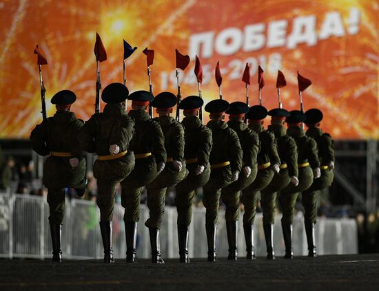 Victory Day parade rehearsal on Red Square