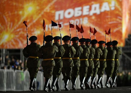 Victory Day parade rehearsal on Red Square