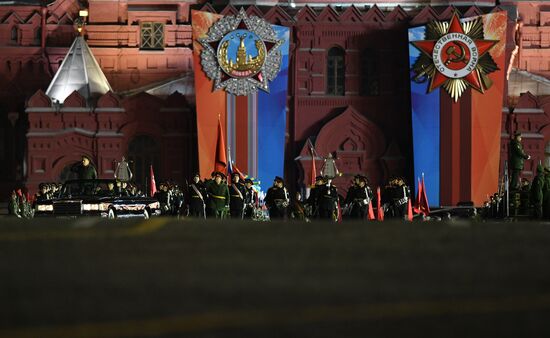 Victory Day parade rehearsal on Red Square