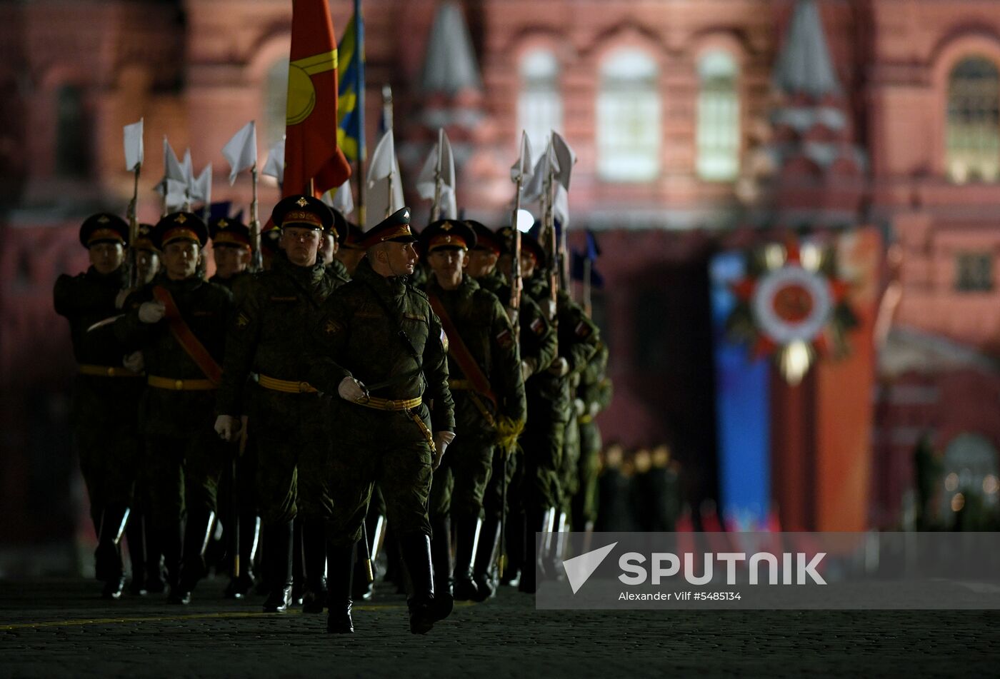 Victory Day parade rehearsal on Red Square