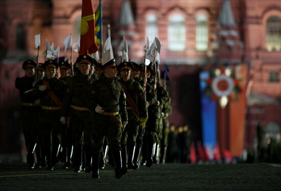 Victory Day parade rehearsal on Red Square