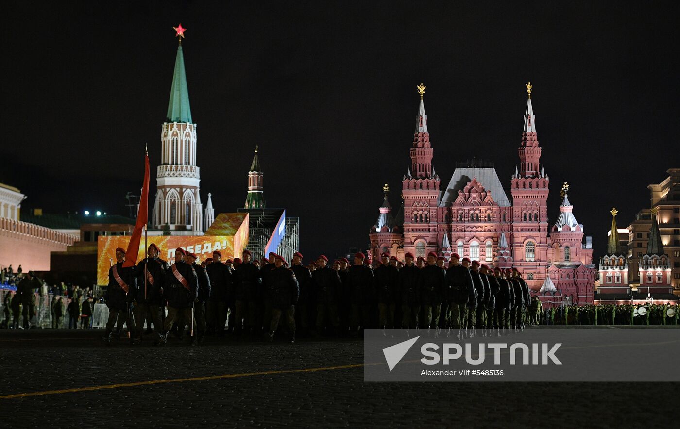 Victory Day parade rehearsal on Red Square
