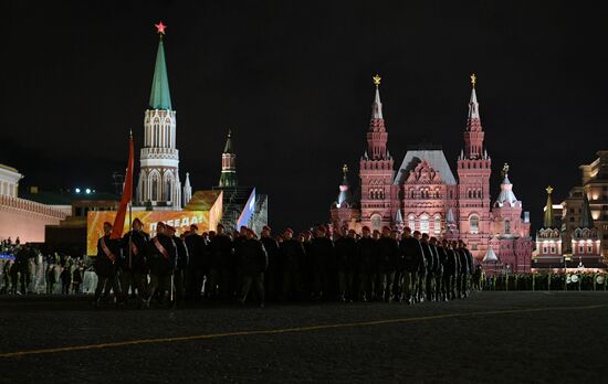 Victory Day parade rehearsal on Red Square