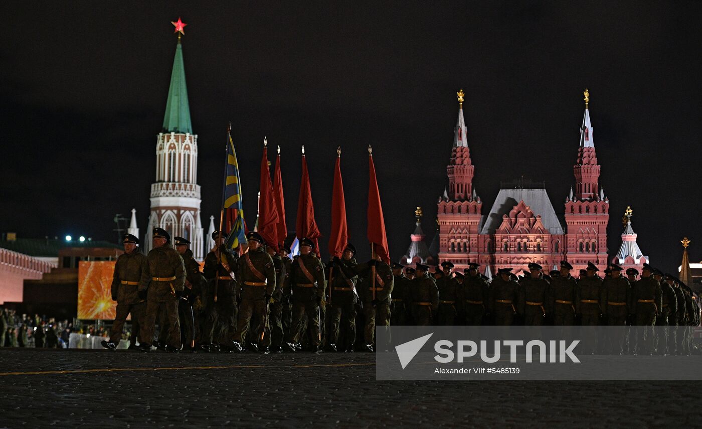 Victory Day parade rehearsal on Red Square