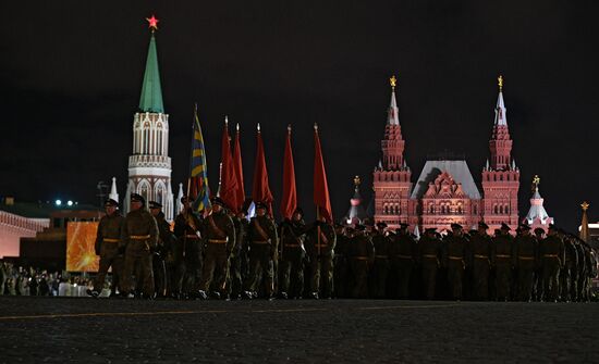 Victory Day parade rehearsal on Red Square