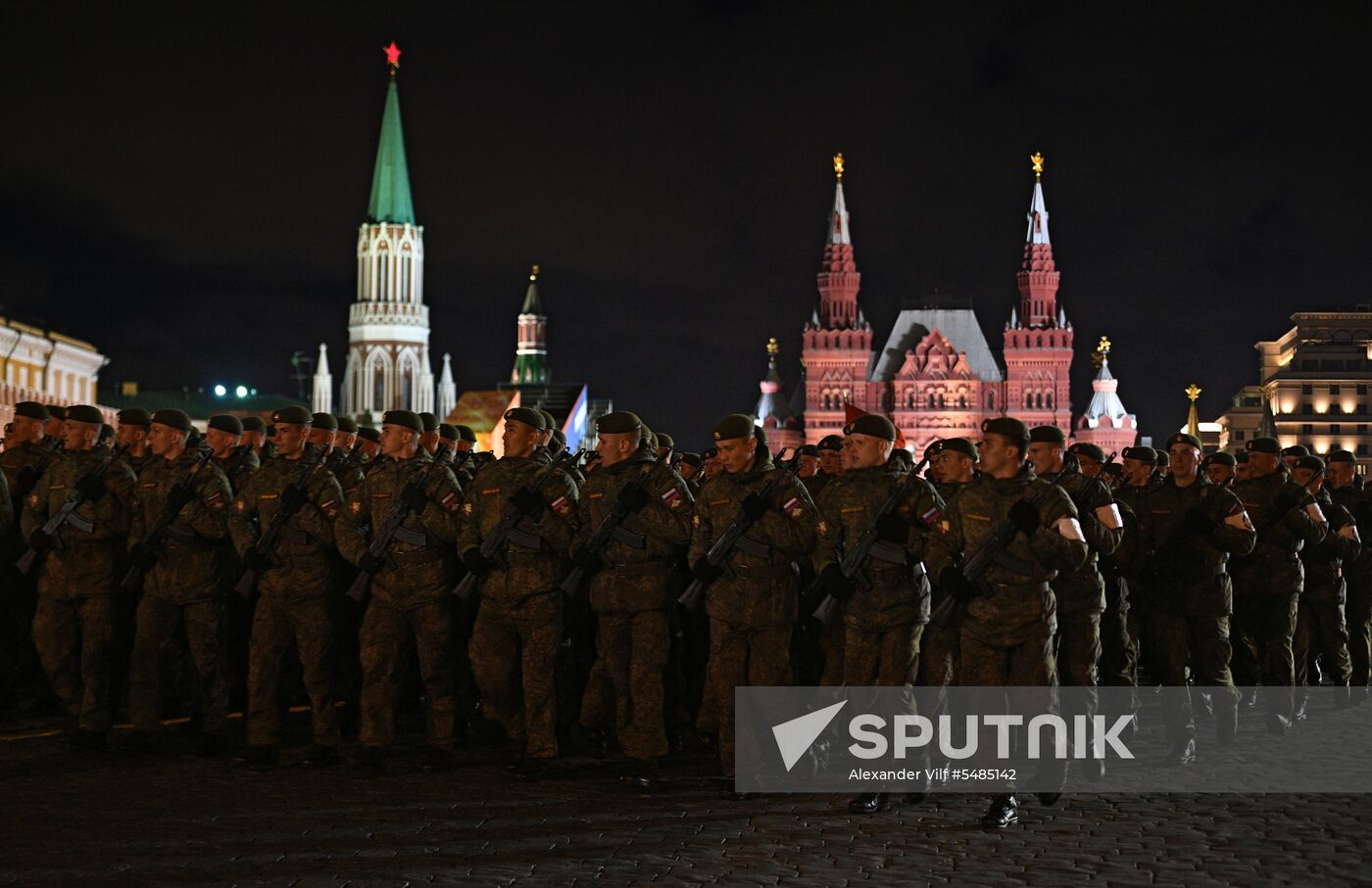 Victory Day parade rehearsal on Red Square