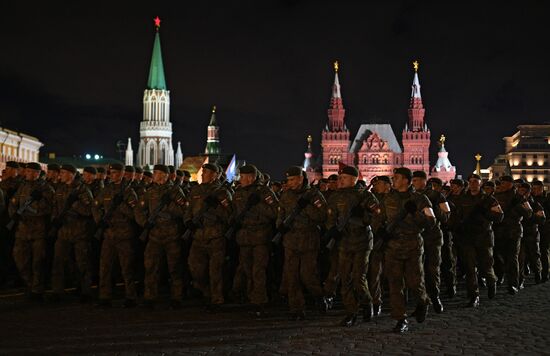 Victory Day parade rehearsal on Red Square