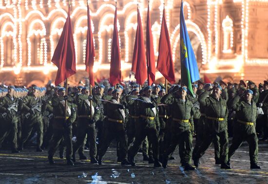 Victory Day parade rehearsal on Red Square