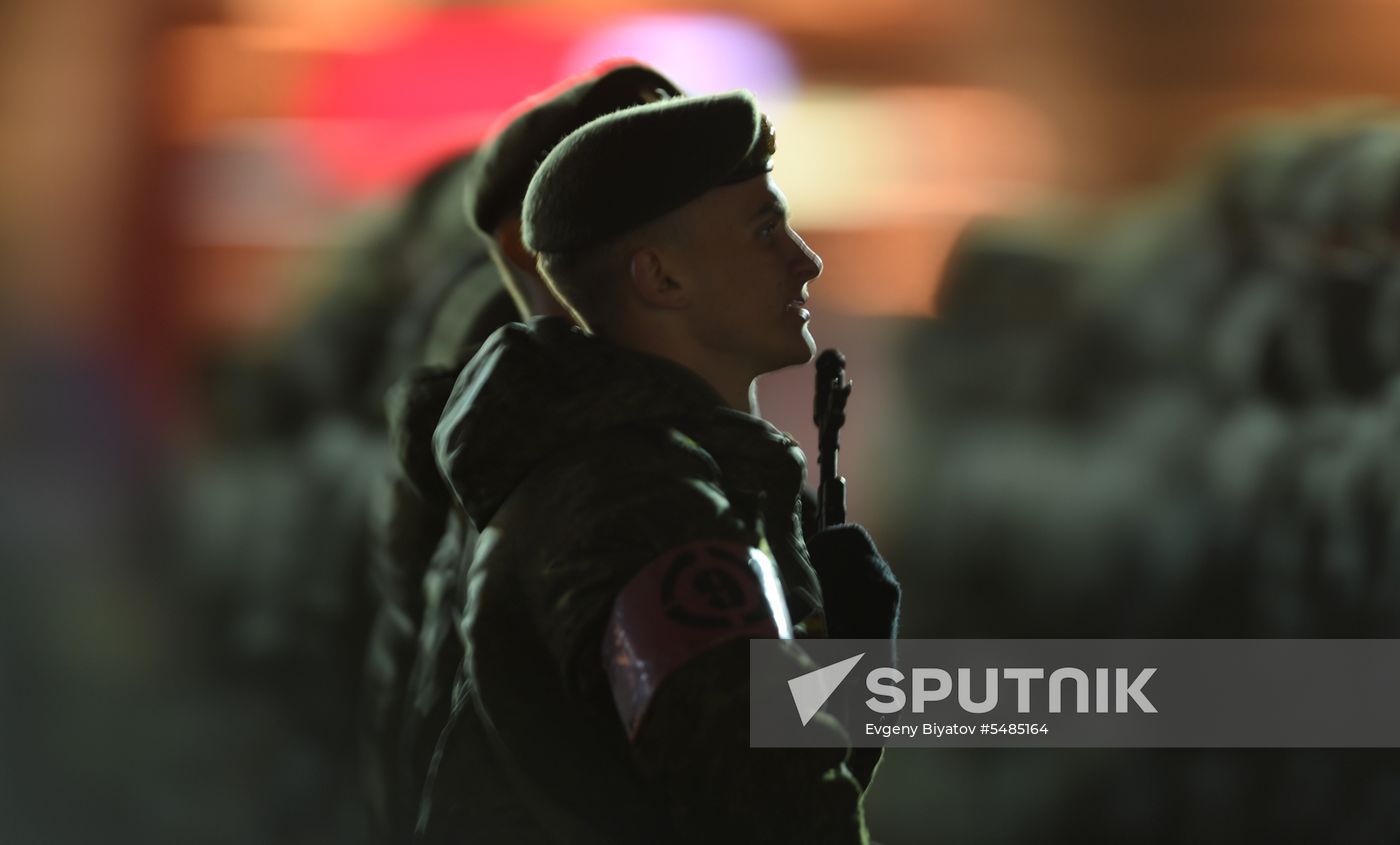 Victory Day parade rehearsal on Red Square