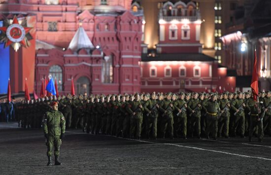 Victory Day parade rehearsal on Red Square