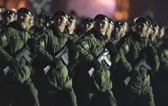 Victory Day parade rehearsal on Red Square