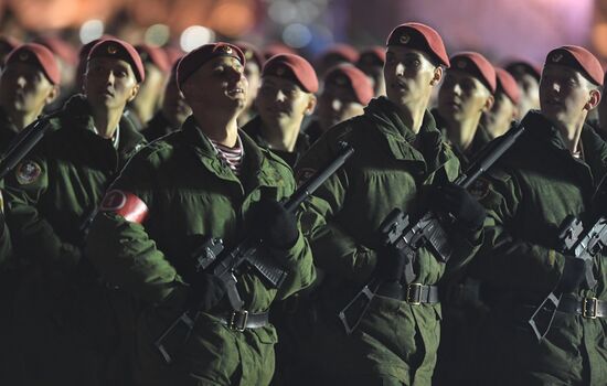 Victory Day parade rehearsal on Red Square