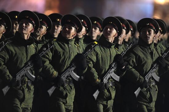 Victory Day parade rehearsal on Red Square