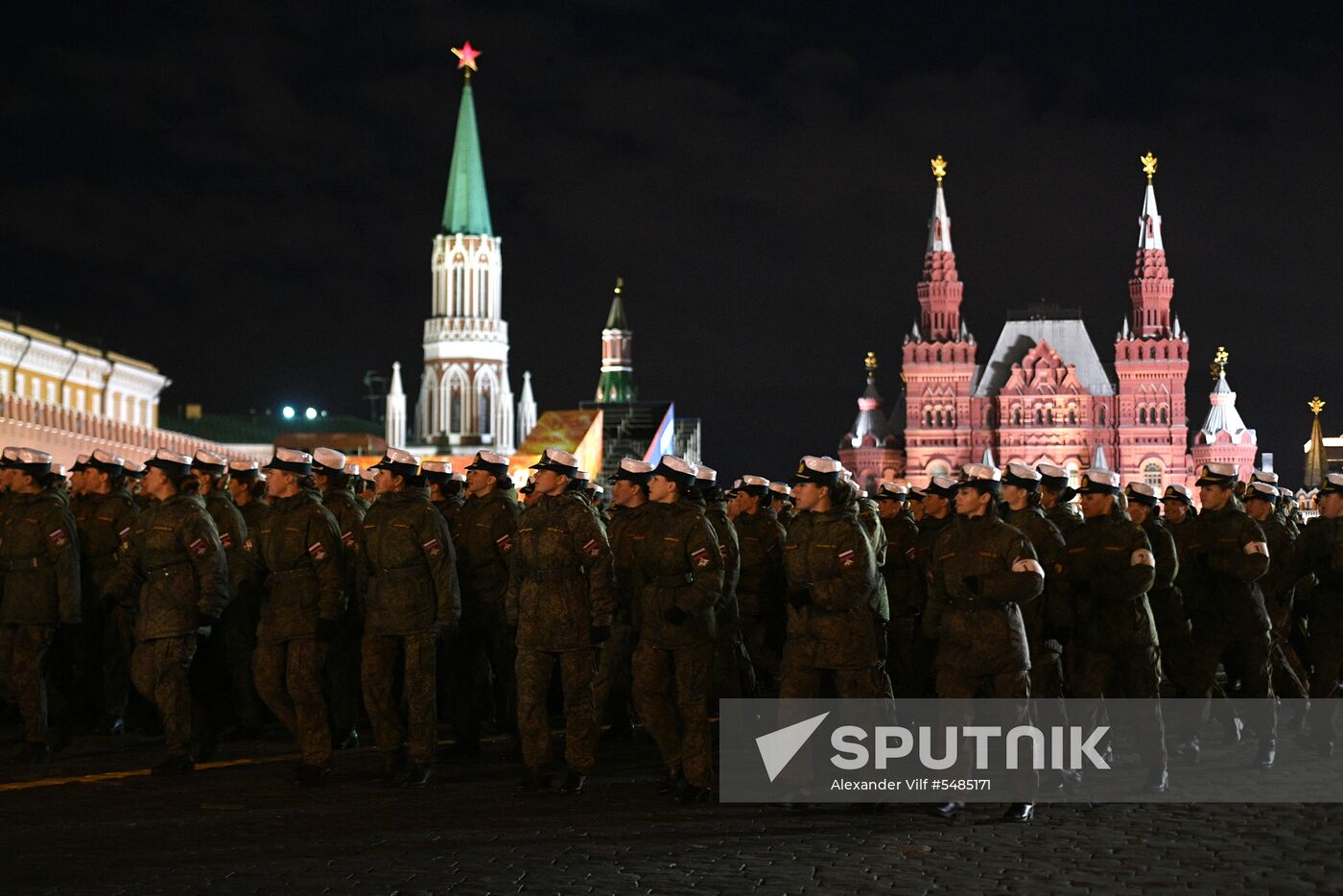 Victory Day parade rehearsal on Red Square