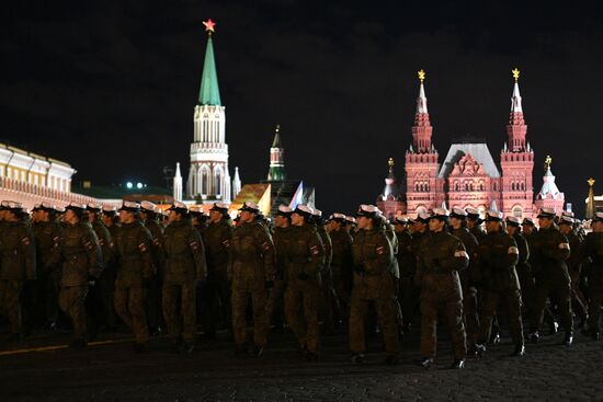 Victory Day parade rehearsal on Red Square