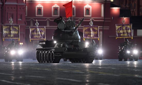 Victory Day parade rehearsal on Red Square