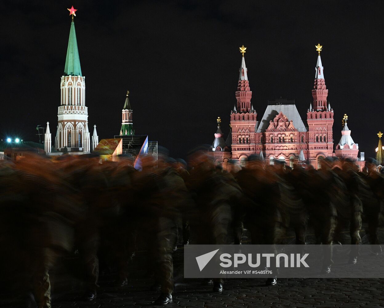 Victory Day parade rehearsal on Red Square