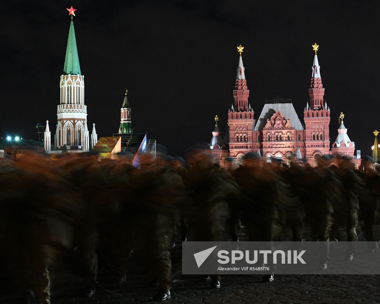 Victory Day parade rehearsal on Red Square