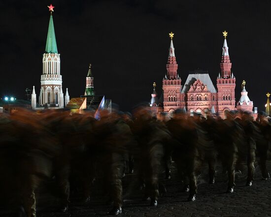 Victory Day parade rehearsal on Red Square