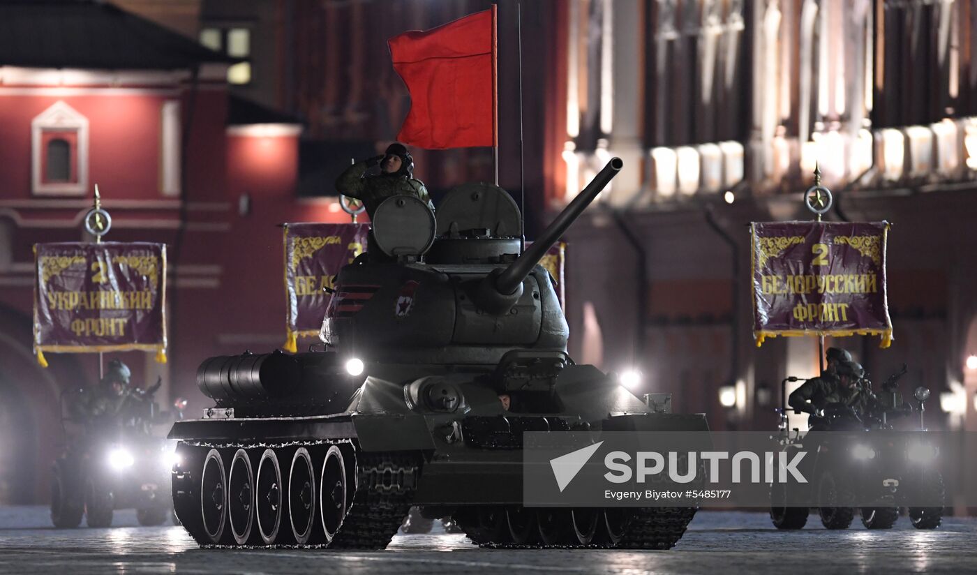 Victory Day parade rehearsal on Red Square