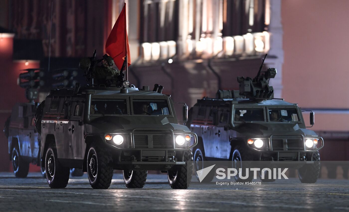 Victory Day parade rehearsal on Red Square