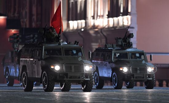 Victory Day parade rehearsal on Red Square