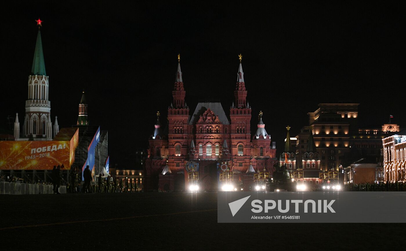 Victory Day parade rehearsal on Red Square