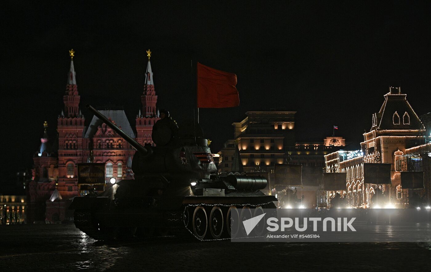 Victory Day parade rehearsal on Red Square