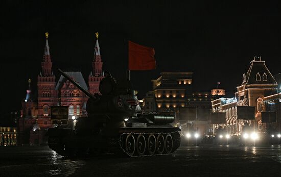 Victory Day parade rehearsal on Red Square