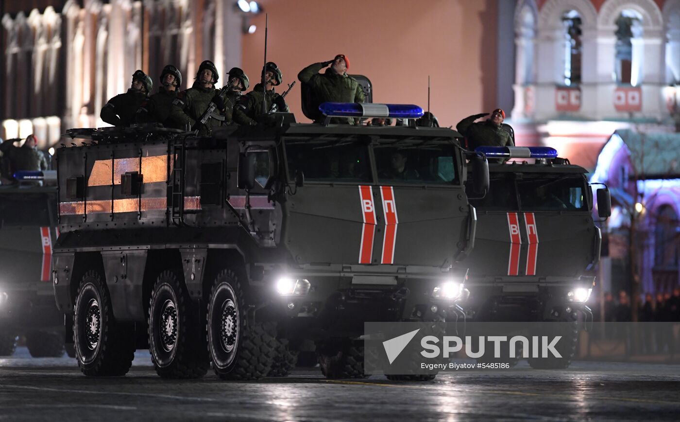 Victory Day parade rehearsal on Red Square