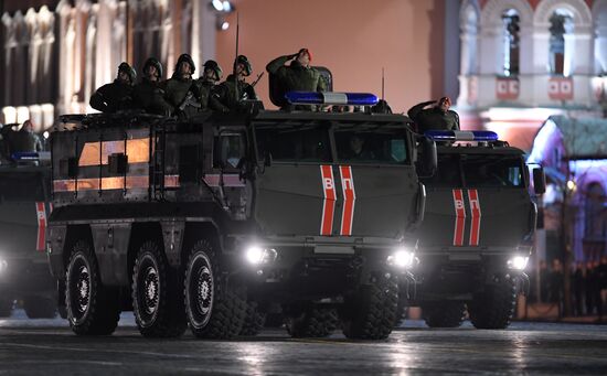 Victory Day parade rehearsal on Red Square