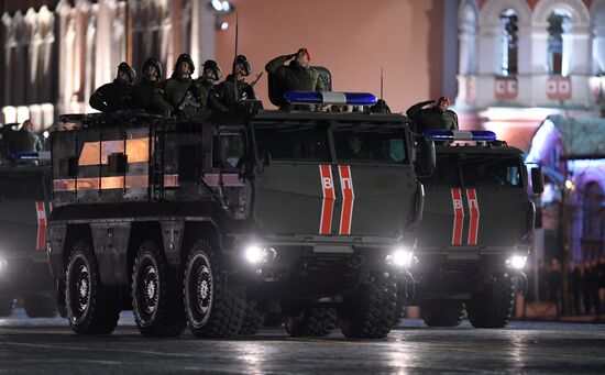 Victory Day parade rehearsal on Red Square