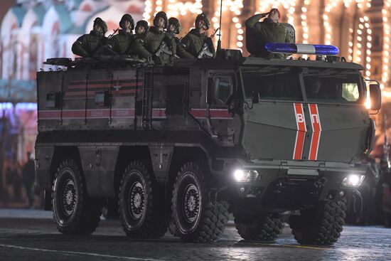 Victory Day parade rehearsal on Red Square