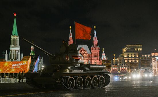 Victory Day parade rehearsal on Red Square