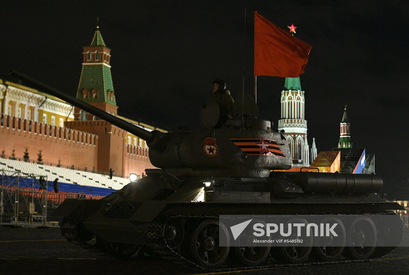 Victory Day parade rehearsal on Red Square