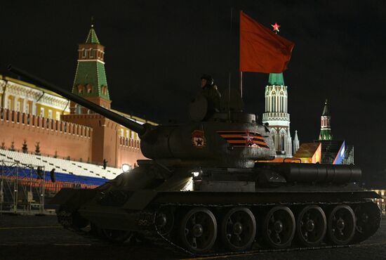Victory Day parade rehearsal on Red Square