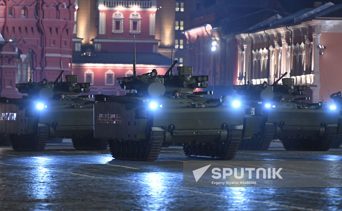 Victory Day parade rehearsal on Red Square
