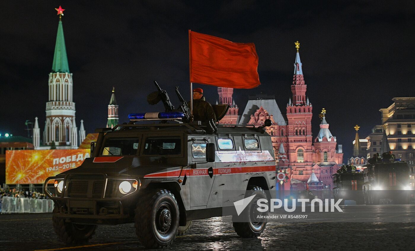 Victory Day parade rehearsal on Red Square