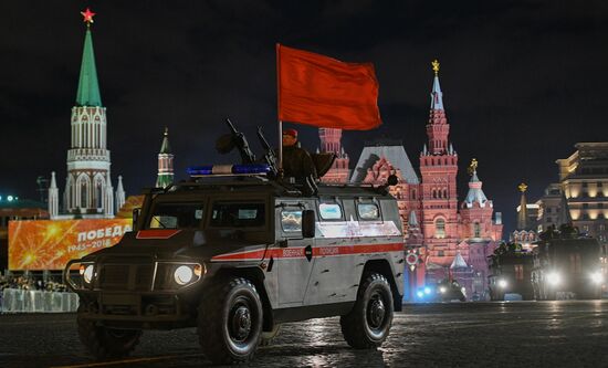 Victory Day parade rehearsal on Red Square