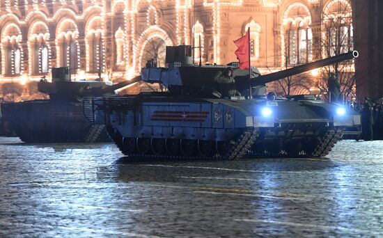 Victory Day parade rehearsal on Red Square