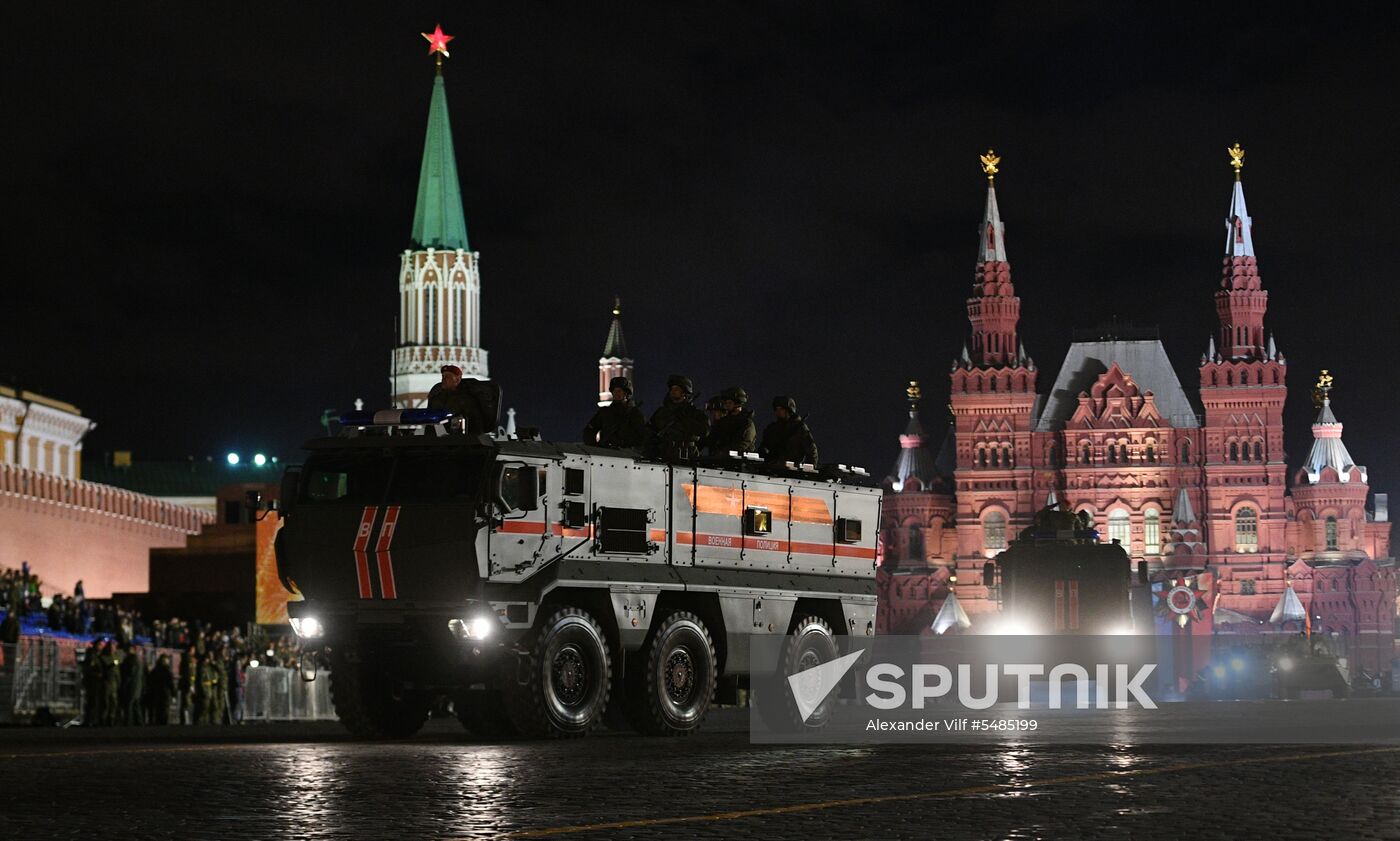 Victory Day parade rehearsal on Red Square