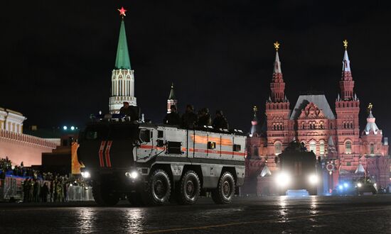 Victory Day parade rehearsal on Red Square