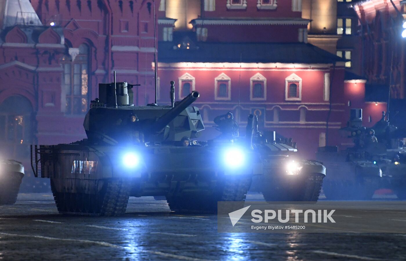 Victory Day parade rehearsal on Red Square