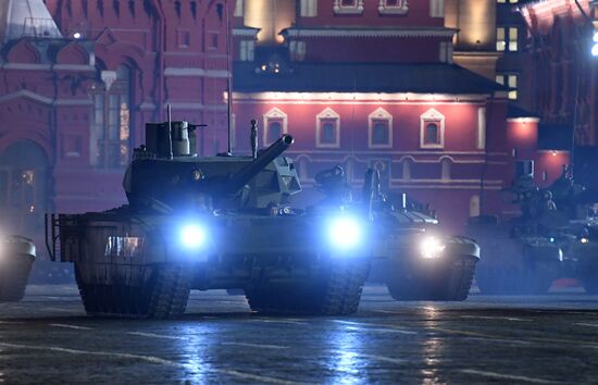 Victory Day parade rehearsal on Red Square