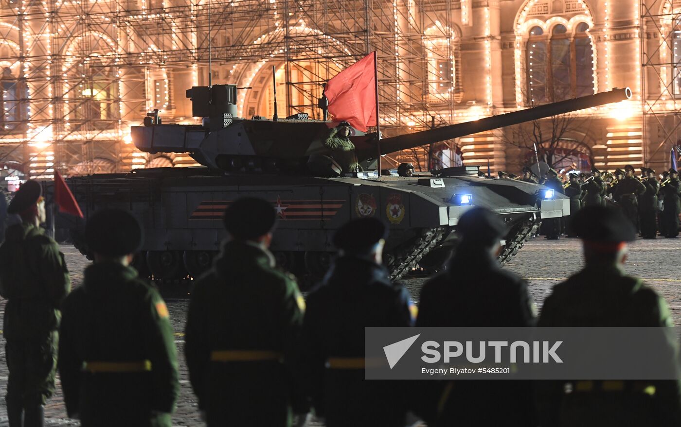 Victory Day parade rehearsal on Red Square