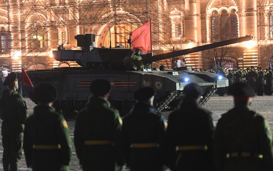 Victory Day parade rehearsal on Red Square